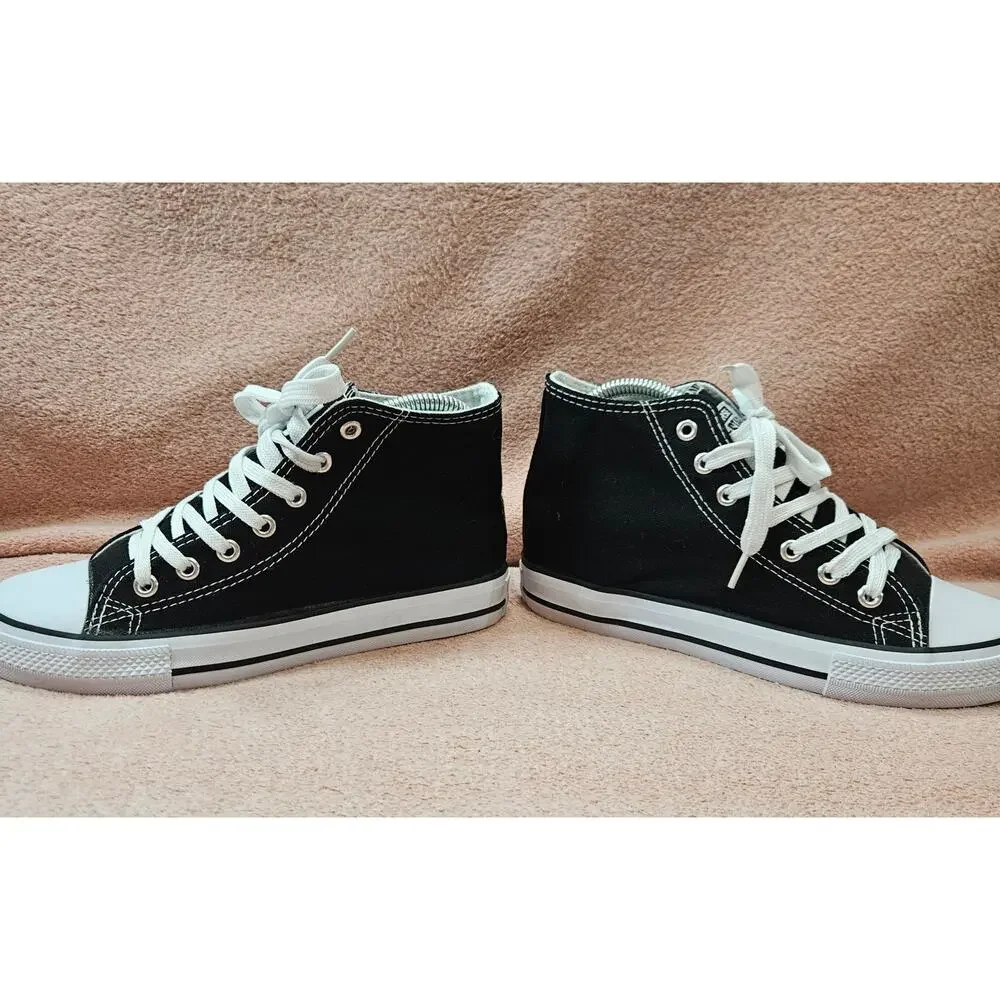 Converse Chuck Taylor All Star Black High-Top Canvas Sneakers M 4.5/W 6.5